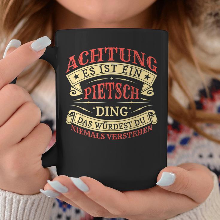 Achtung Es Ist Ein Pietsch Ding Last Name Plate S Tassen Lustige Geschenke