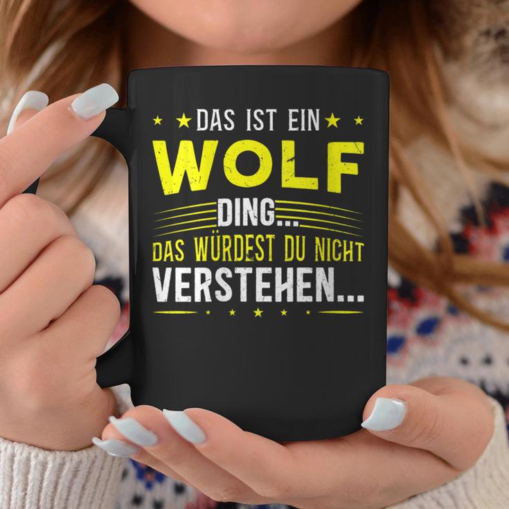 Damen Das Ist Ein Wolf Ding Spruch Für Familie Wolf Mit-Ausschnitt Tassen Lustige Geschenke