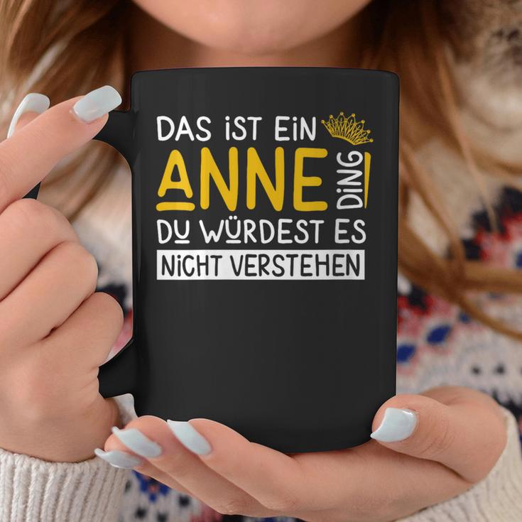 Damenorname Anne Name Namenstag Spruch Das Ist Ein Anne Ding Mit-Ausschnitt Tassen Lustige Geschenke