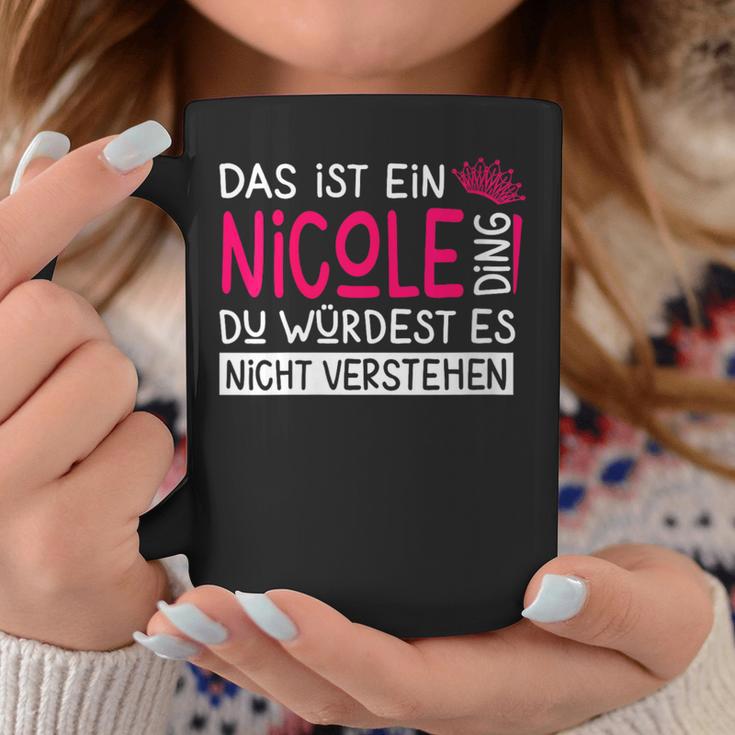 Damenorname Nicole Name Namenstag Spruch Das Ist Ein Nicole Ding Mit-Ausschnitt Tassen Lustige Geschenke