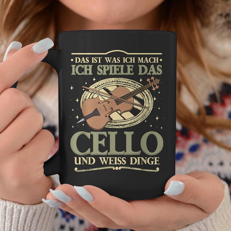 Das Ist Was Ich Mach Ich Spiel Das Cello Und Weiß Dinge Tassen Lustige Geschenke