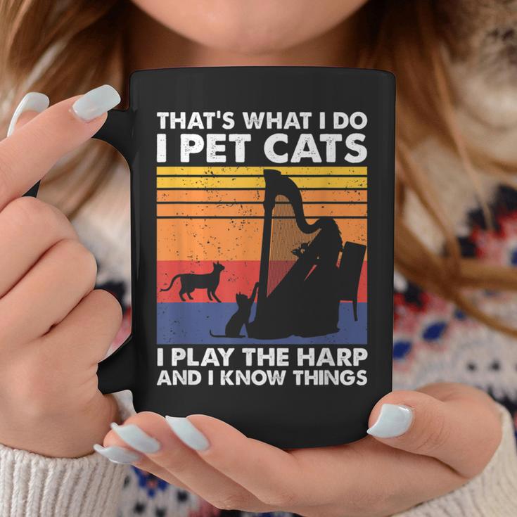 Das Ist Was Ich Tue Ich Pet Cats Ich Spiele Harfe & Ich Weiß Dinge Tassen Lustige Geschenke