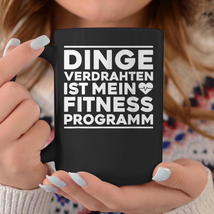 Dingeerdrahtten Ist Mein Fitnessprogramm Elektroniker German Tassen Lustige Geschenke