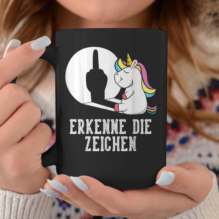 Erkenne Die Zeichen Unicorn Sarcasm Saying Women's Tassen Lustige Geschenke