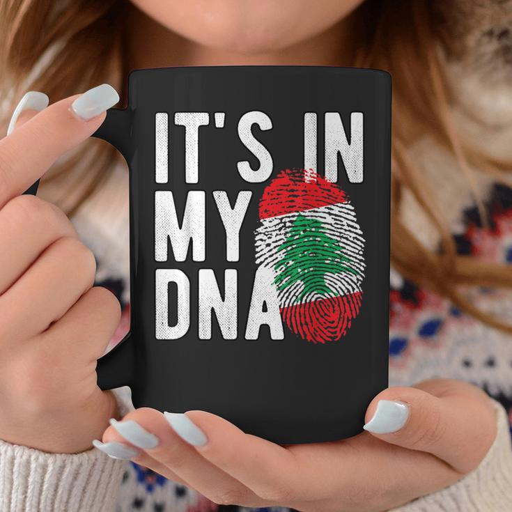 It's In My Dna Lebanon Flag Fingerprint Tassen Lustige Geschenke