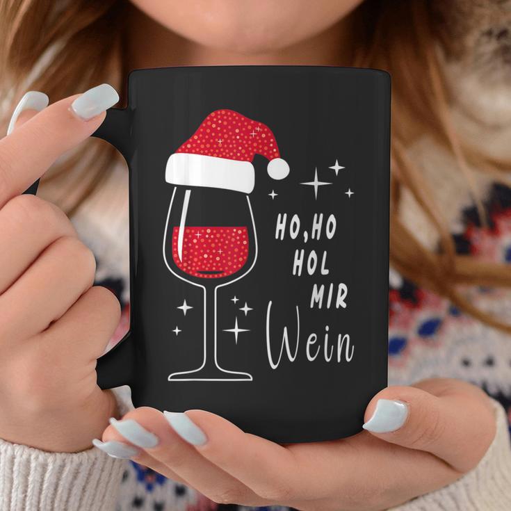 Ho Ho Hol Mir Wine Christmas Outfit Santa Hat Fun Xmas Tassen Lustige Geschenke