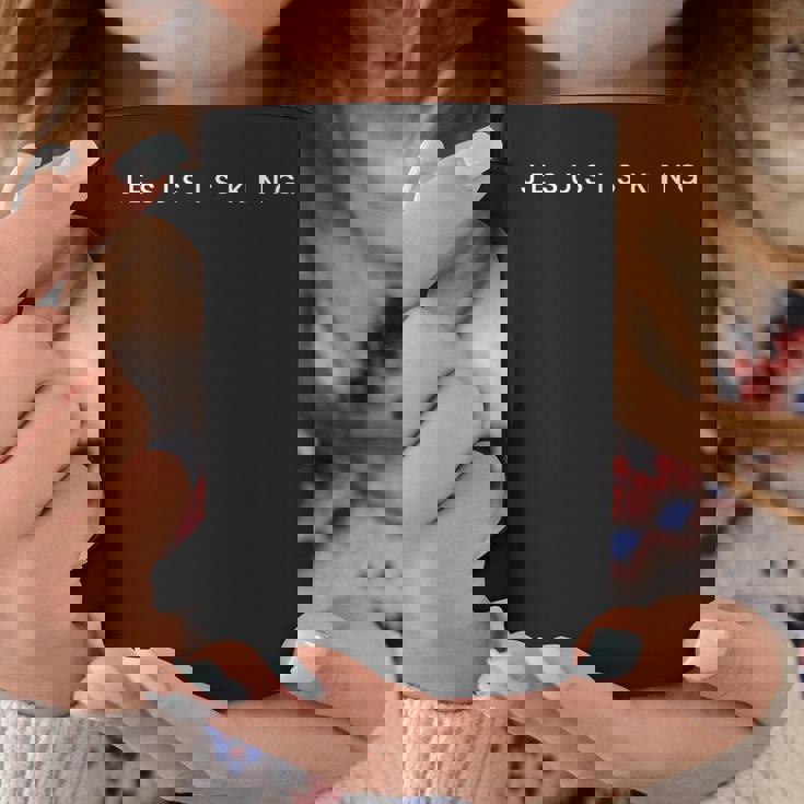 Jesus Is King Subtle Christian Minimalist Religious Coffee Mug Personalized Gifts