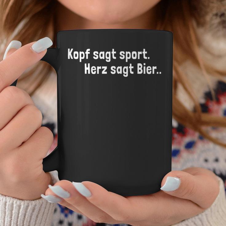 Kopf Sagt Sport Heart Says Beer Football Drinker Tassen Lustige Geschenke