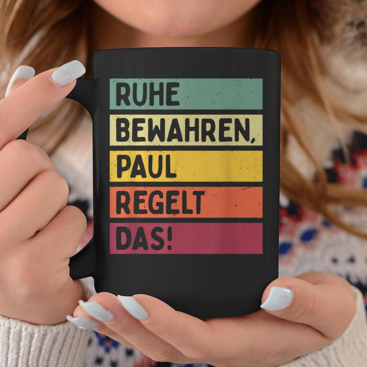 Ruhe Bewahren Paul Regelt Das Spruch In Retro Colours Tassen Lustige Geschenke