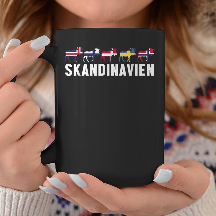 Scandinavia Sweden Norway Denmark Flags Elk Holiday Tassen Lustige Geschenke