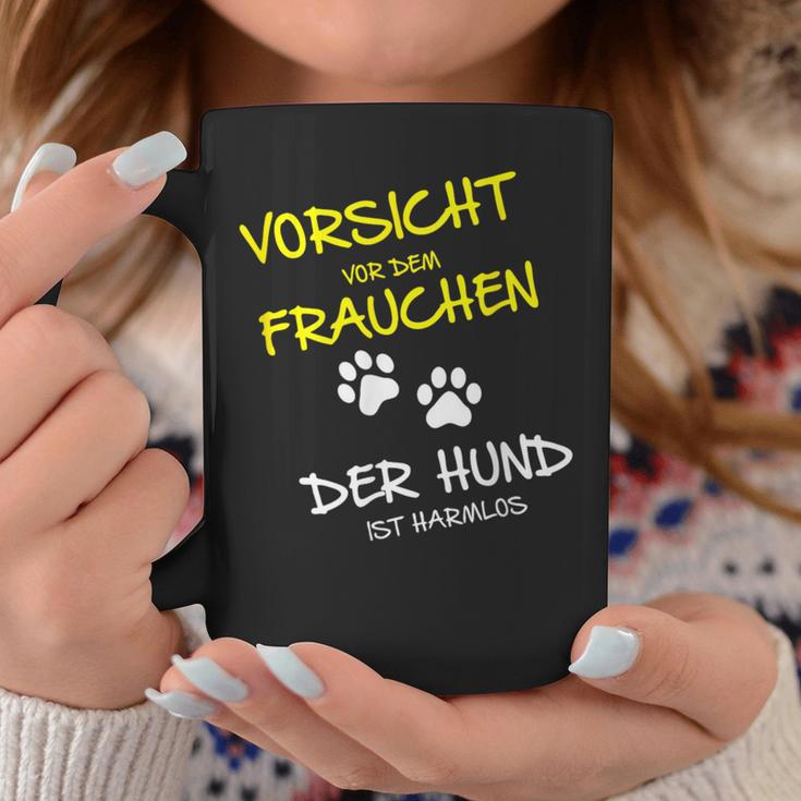 Vorsichtor Dem Frauchen Der Hund Ist Harmlos Careful Before The Tassen Lustige Geschenke