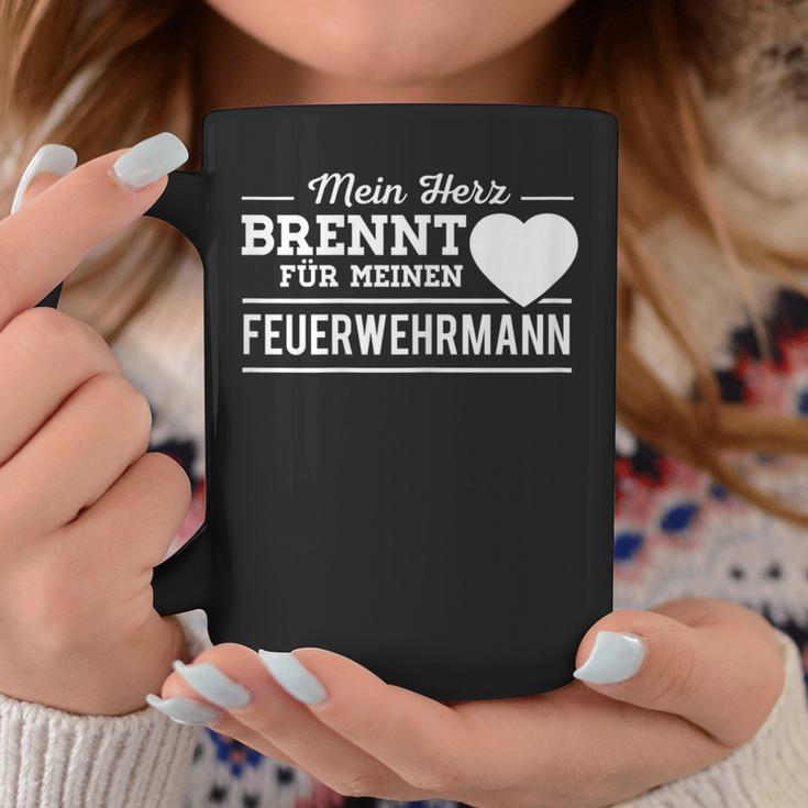 Women's Mein Herz Brennt Für Meinen Fireman Fire Brigade Tassen Lustige Geschenke