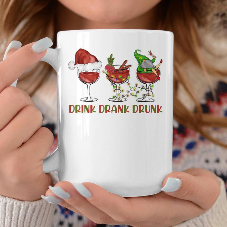 Drink Drank Drunk Wine Santa Christmas Blue Tassen Lustige Geschenke