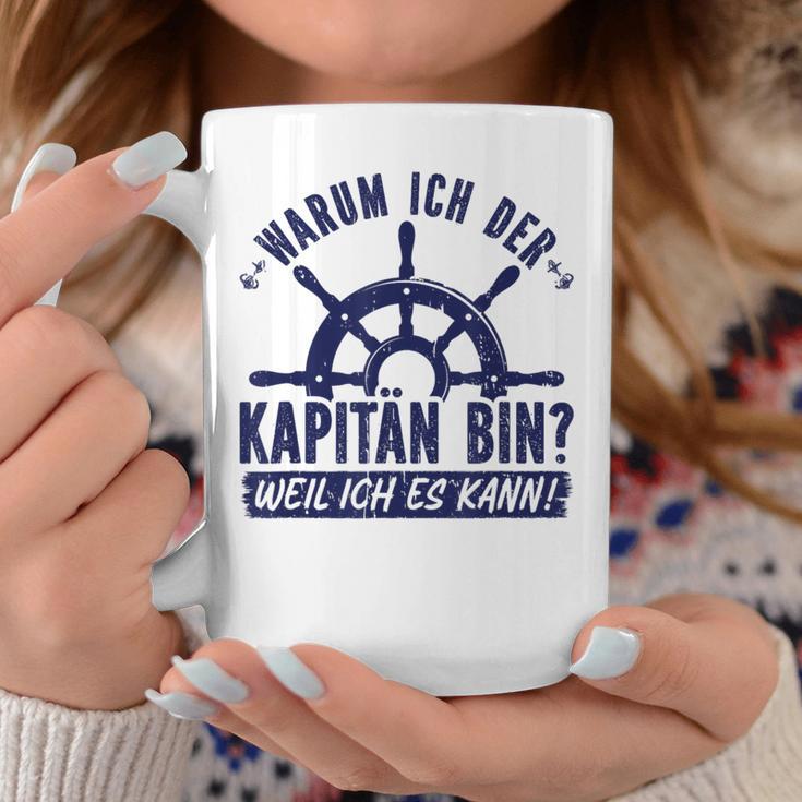 Warum Ich Der Kapänn Bin Weil Ich Es Kann Boat Rider Gray Tassen Lustige Geschenke