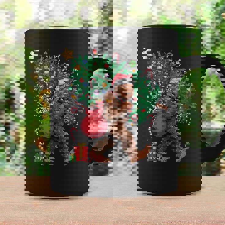 Bigfoot Santa Christmas Tree Lights Xmas Boys Sasquatch Coffee Mug Gifts ideas