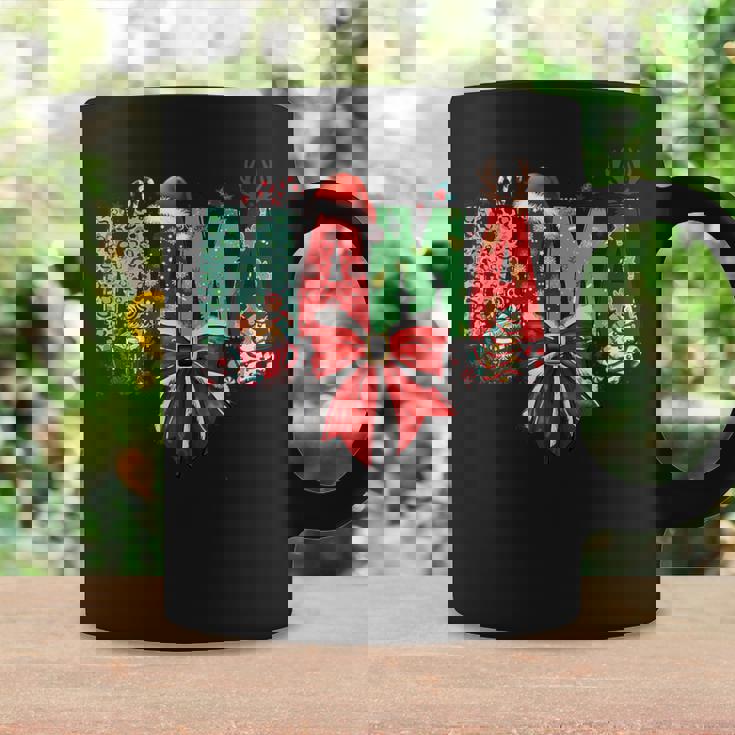 Christmas Mama Coquette Bow Mama Claus Christmas Tree Cake Coffee Mug Gifts ideas
