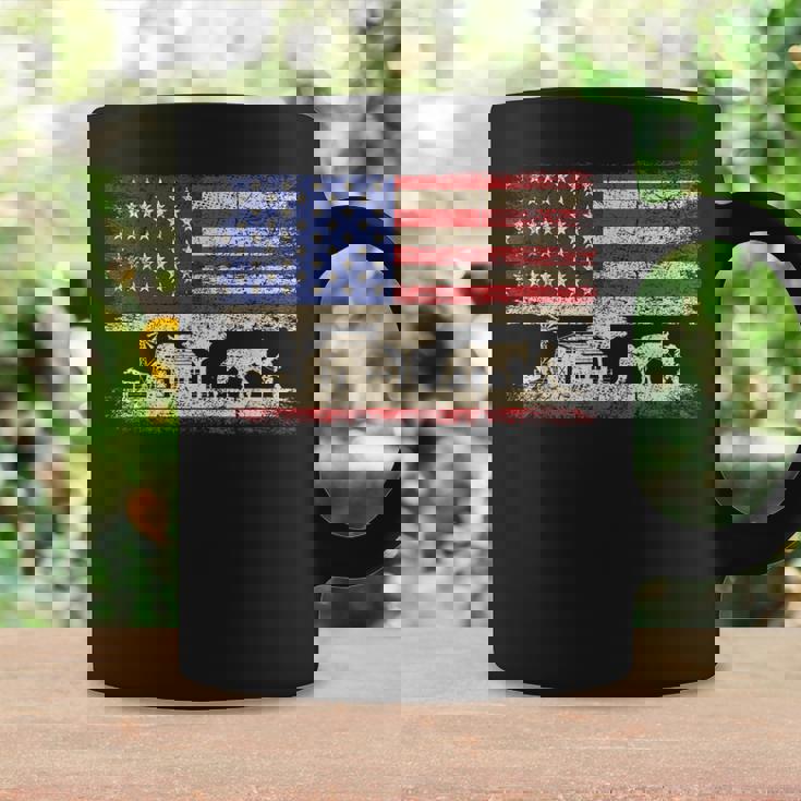Cowboy Horse Riding Us American Flag 4Th Of July Rodeo Men Coffee Mug Gifts ideas
