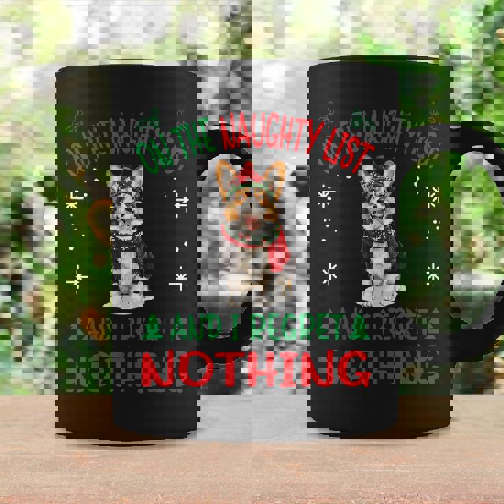 Cute Cardigan Welsh Corgi Dog Christmas On The Naughty List Coffee Mug Gifts ideas