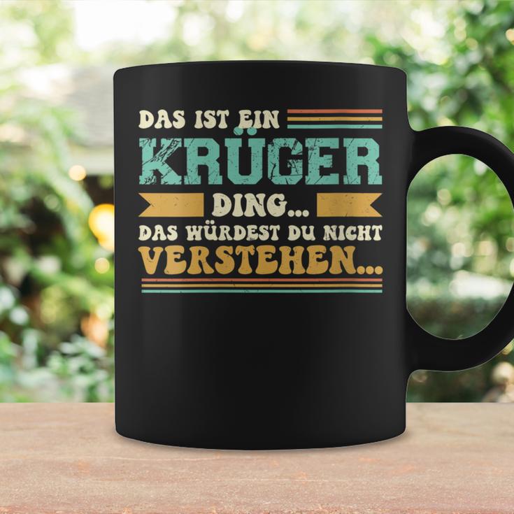 Damen Das Ist Ein Krüger Ding Spruch Für Familie Krüger Mit-Ausschnitt Tassen Geschenkideen