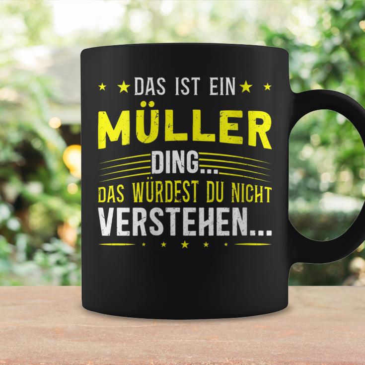 Damen Das Ist Ein Müller Ding Spruch Für Familie Müller Mit-Ausschnitt Tassen Geschenkideen