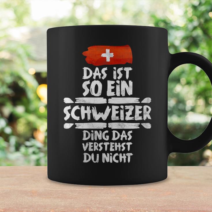 Damen Das Ist So Ein Schweizer Ding Dasersteht Du Nicht Mit-Ausschnitt Tassen Geschenkideen