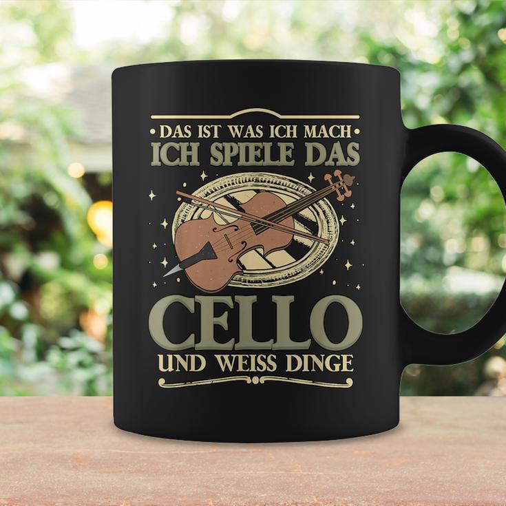 Das Ist Was Ich Mach Ich Spiel Das Cello Und Weiß Dinge Tassen Geschenkideen