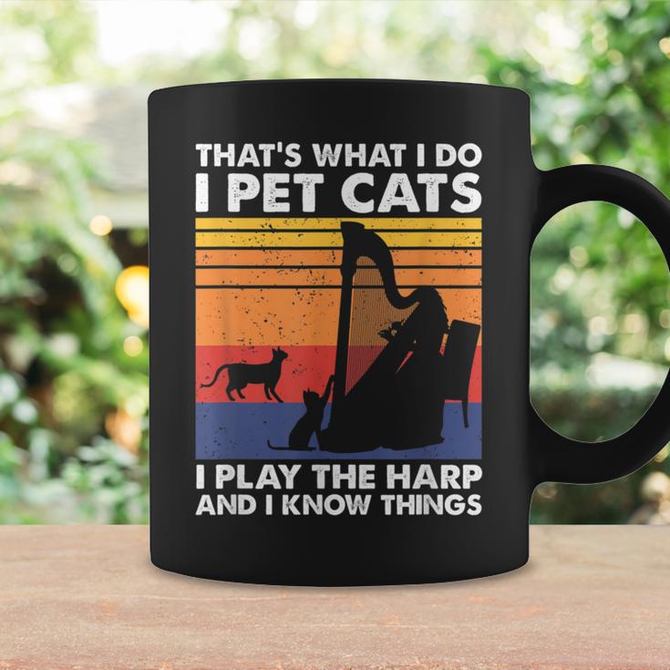 Das Ist Was Ich Tue Ich Pet Cats Ich Spiele Harfe & Ich Weiß Dinge Tassen Geschenkideen