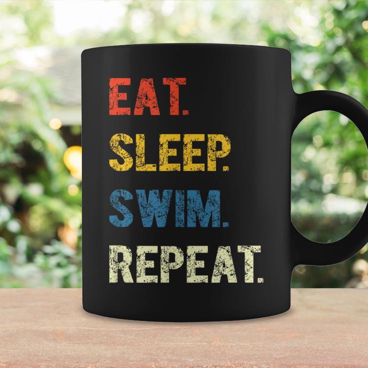 Eat Sleep Swim Repeat Schwimmer Schwimmen Tassen Geschenkideen