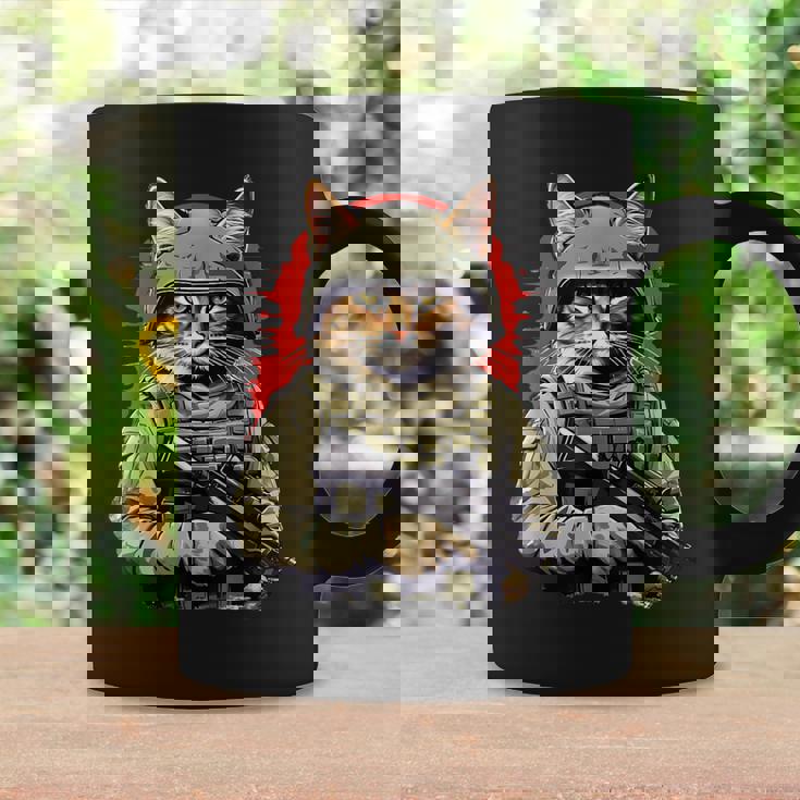 Army Cat With Gun Soldier Warrior Kitty Coffee Mug Gifts ideas