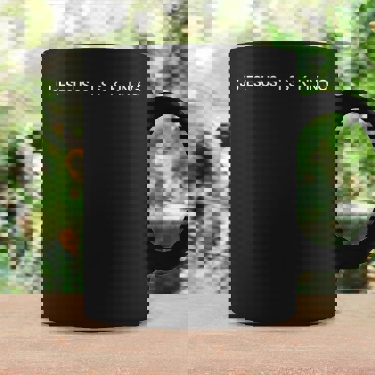 Jesus Is King Subtle Christian Minimalist Religious Coffee Mug Gifts ideas