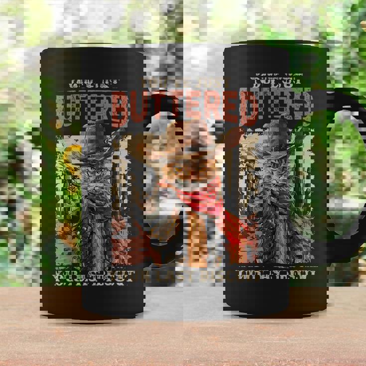 Meowdy You've Just Buttered Your Last Biscuit Cowboy Cat Coffee Mug Gifts ideas