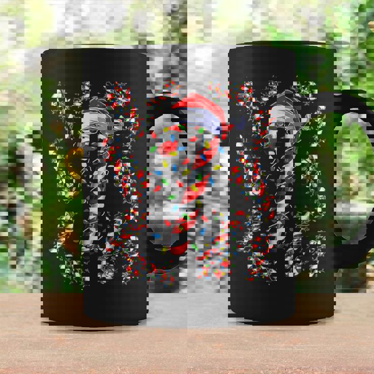 Red And White Candy Cane Santa Christmas Xmas Lights Coffee Mug Gifts ideas