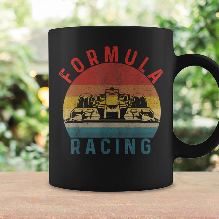 Retrointage Formula Racing Fan Silhouette Racing Car Formula Tassen Geschenkideen