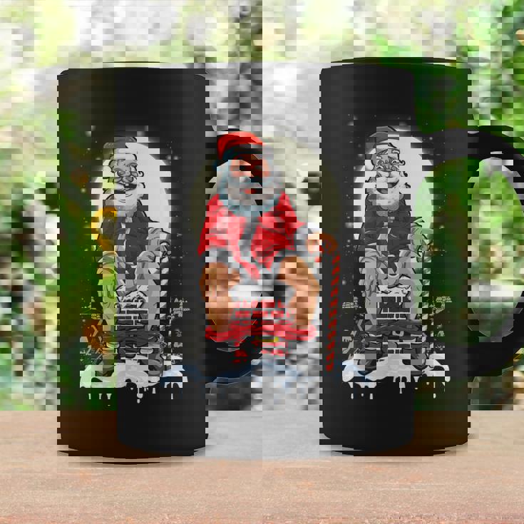 Santa Claus Pooping Down The Chimney Christmas Meme Coffee Mug Gifts ideas