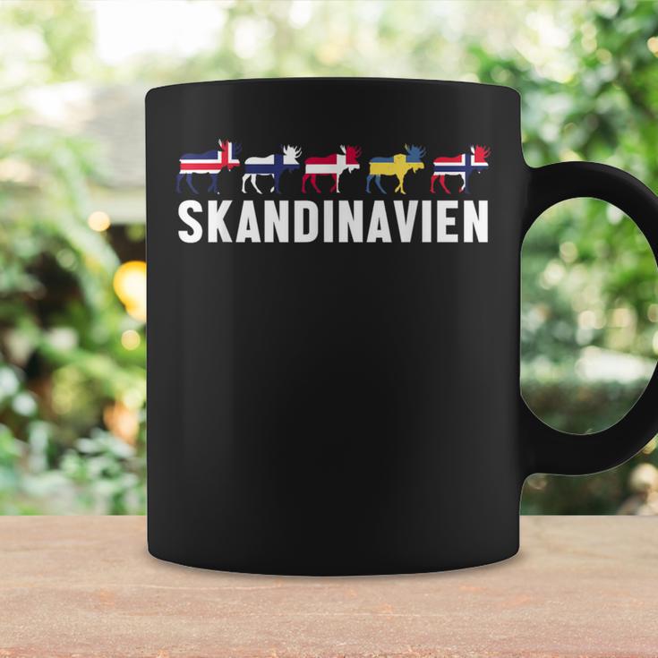 Scandinavia Sweden Norway Denmark Flags Elk Holiday Tassen Geschenkideen