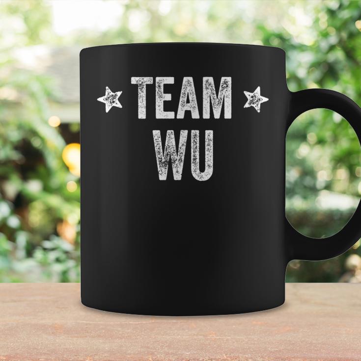 Team Wu Surname Wu Family Member Last Name Tassen Geschenkideen