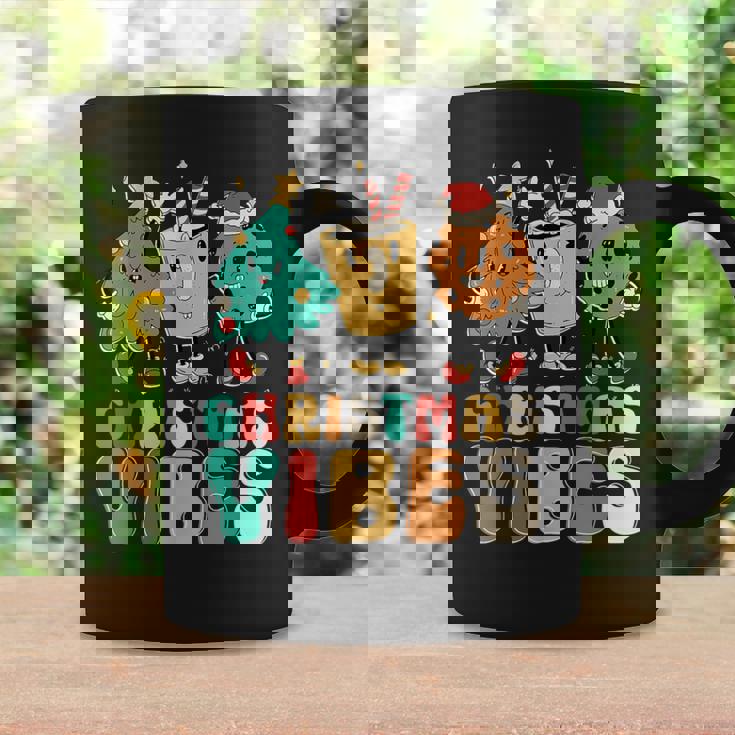 Vintage Groovy Christmas Santa Claus Christmas Vibes Coffee Mug Gifts ideas