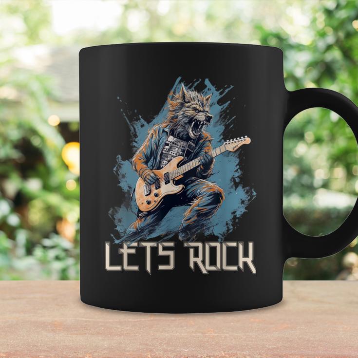 Werewolf Rocker Rockt Die Bühne Mit Seiner Gitarre Tassen Geschenkideen