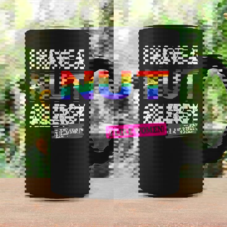 Women's Lesbian I Have A Nut Allergy Lesbian Coffee Mug Gifts ideas