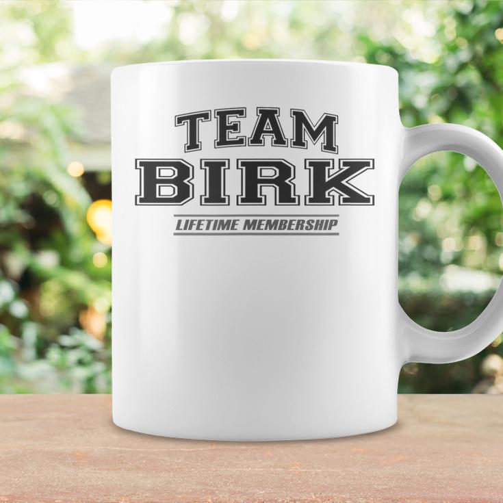 Team Birk Proud Surname Last Name Gray Tassen Geschenkideen