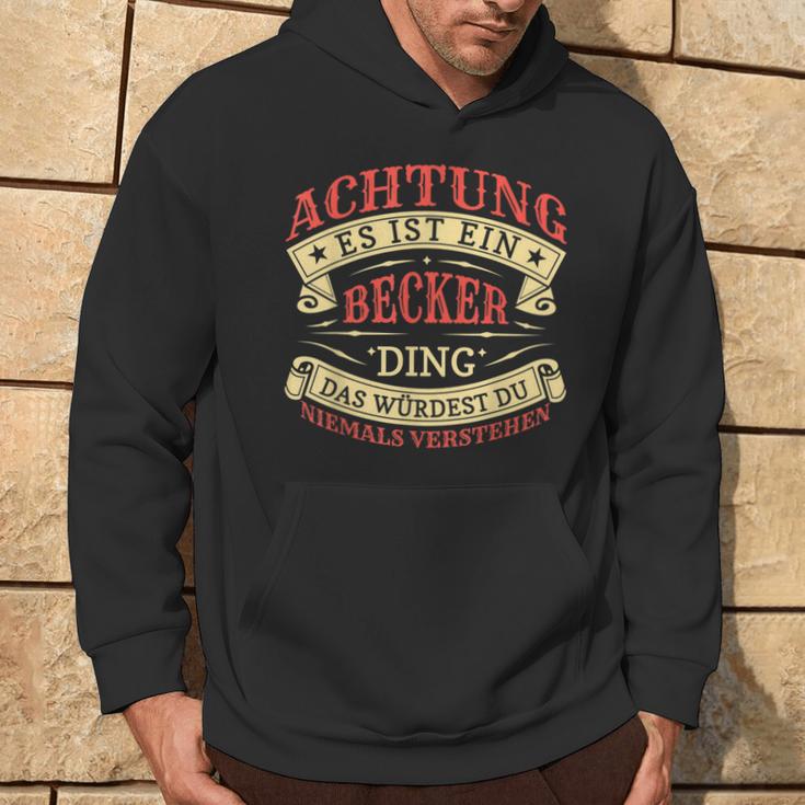 Achtung Es Ist Ein Becker Ding Last Name Plate S Kapuzenpullover Lebensstil