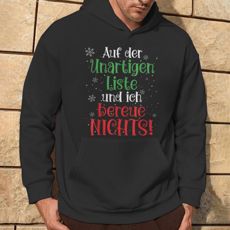 Auf Der Unartigen Liste Christmas Outfit Christmas Kapuzenpullover Lebensstil