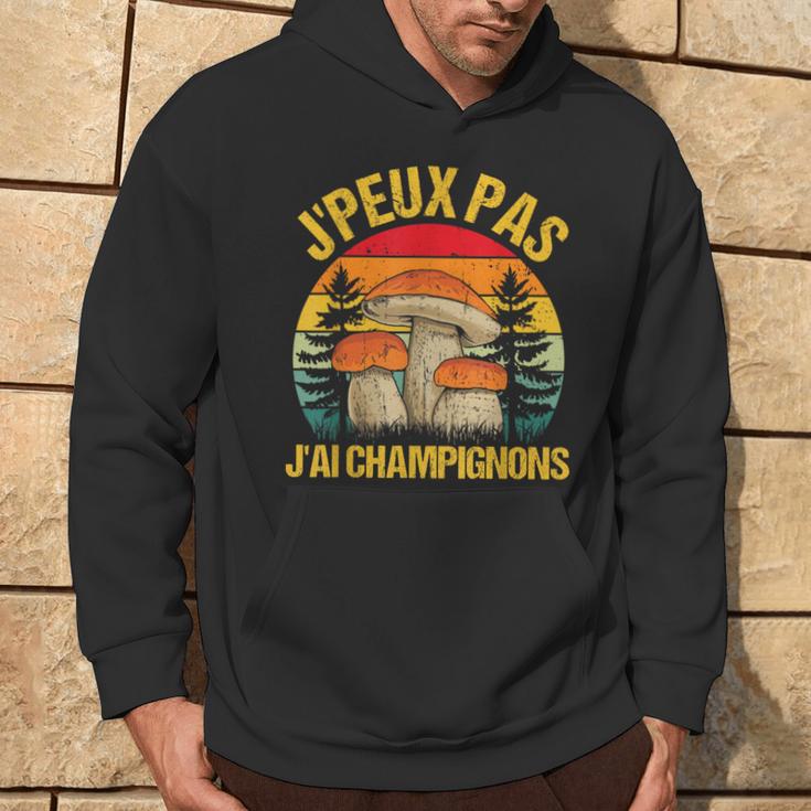 Sweat à Capuche « J'peux Pas J'ai Champignons » – Design Humoristique Sur Les Champignons – Pour Cueilleurs Et Amateurs – Coupe Classique