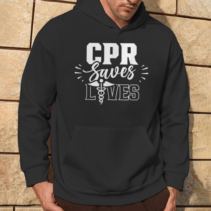 Cpr Rettet Leben Paramedic Emergency Paramedic Profession Kapuzenpullover Lebensstil