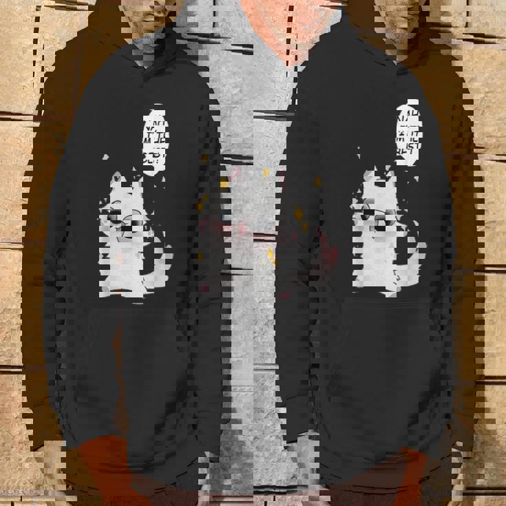 Cute Cat Anime Meme Nah I'm The Best Gojo Cat Hoodie Lifestyle