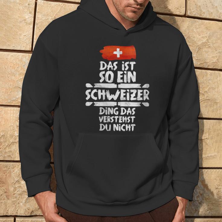 Damen Das Ist So Ein Schweizer Ding Dasersteht Du Nicht Mit-Ausschnitt Kapuzenpullover Lebensstil