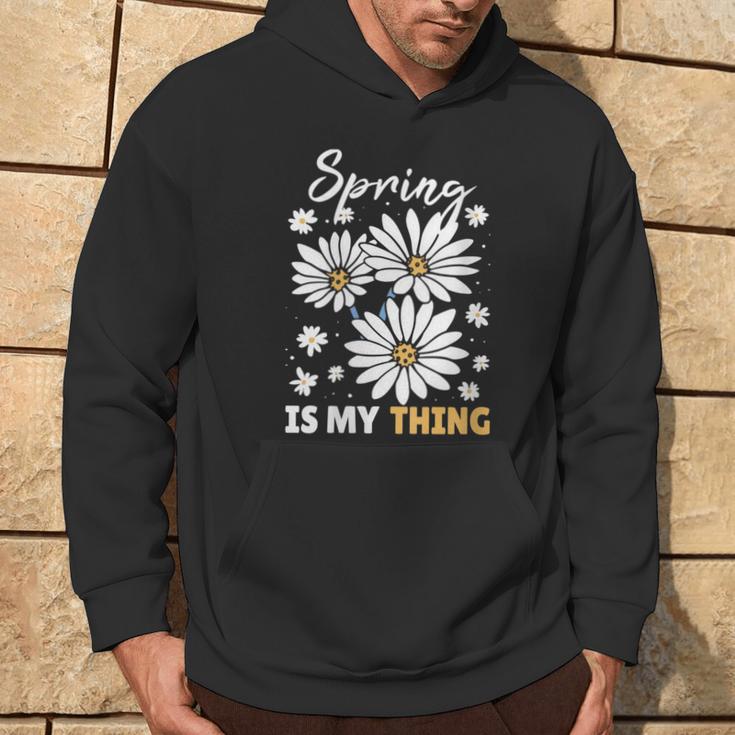 Damen Frühling Ist Mein Ding Gänseblümchen Mit-Ausschnitt Kapuzenpullover Lebensstil