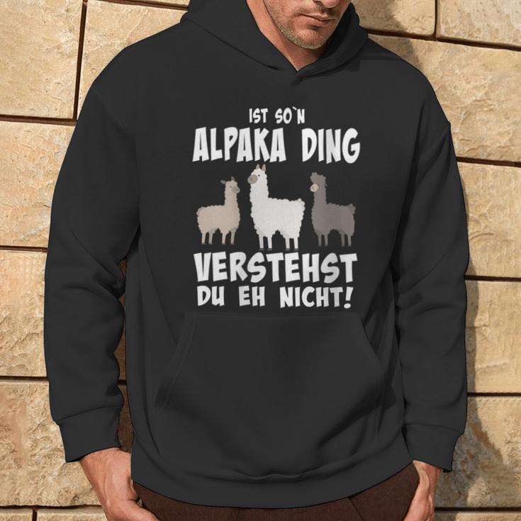 Damen Ist So N Alpaka Ding Alpaka Und Lamas Mit-Ausschnitt Kapuzenpullover Lebensstil