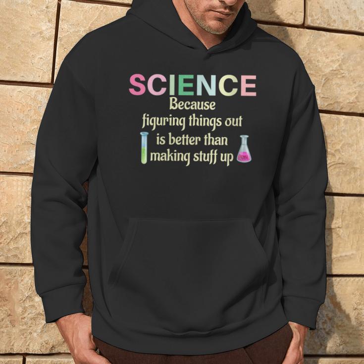 Damen Wissenschaft Weil Es Lehrer Lustig Und Cool Ist Dinge Herauszufinden Mit-Ausschnitt Kapuzenpullover Lebensstil