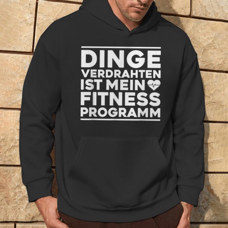 Dingeerdrahtten Ist Mein Fitnessprogramm Elektroniker German Kapuzenpullover Lebensstil